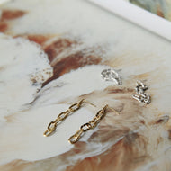 NN9.005 925 Silver Chain Earrings  シンプルながらも存在感がある925シルバーのチェーンピアス